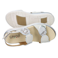 CINZIA SOFT Donna Sandali con zeppa IO20687 Bianco