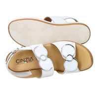 CINZIA SOFT Donna Sandali con zeppa IO21637CP Bianco