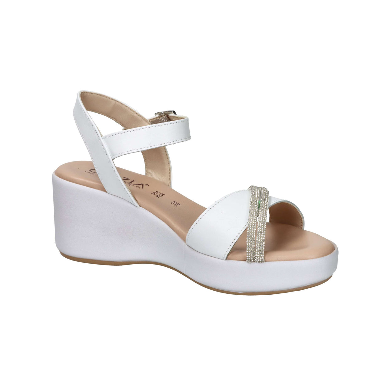 CINZIA SOFT Donna Sandali con zeppa TS61224 Bianco