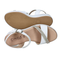 CINZIA SOFT Donna Sandali con zeppa TS61224 Bianco
