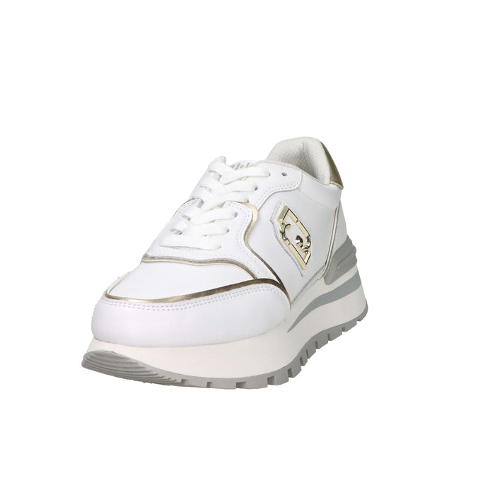 LIU-JO Donna Sneakers bassa AMAZING 25 Bianco/Oro