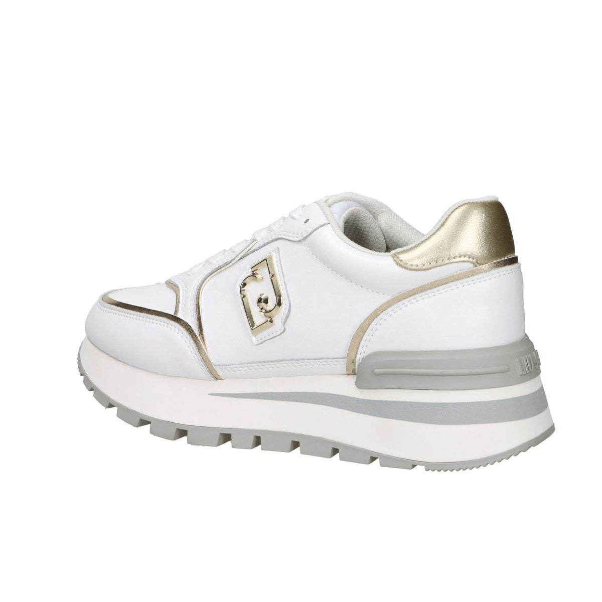 LIU-JO Donna Sneakers bassa AMAZING 25 Bianco/Oro