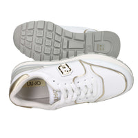 LIU-JO Donna Sneakers bassa AMAZING 25 Bianco/Oro