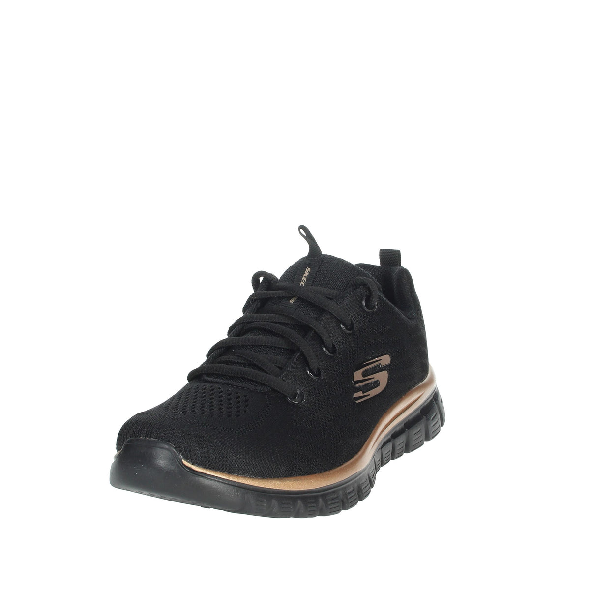 SKECHERS Donna Sneakers bassa 12615 Nero/Cipria