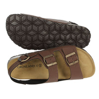 GRUNLAND Uomo Sandali bassi SB3645-40 Marrone