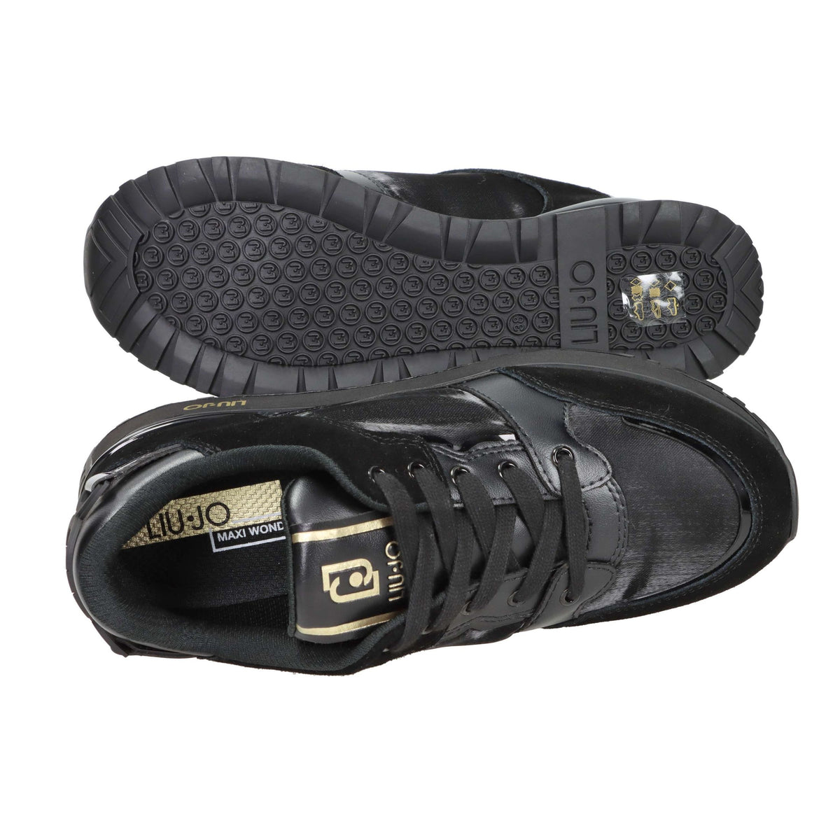LIU-JO Donna Sneakers bassa MAXI WONDER 91 Nero