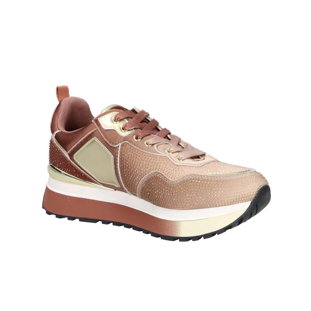 LIU-JO Donna Sneakers bassa MAXI WONDER 01 Bronzo