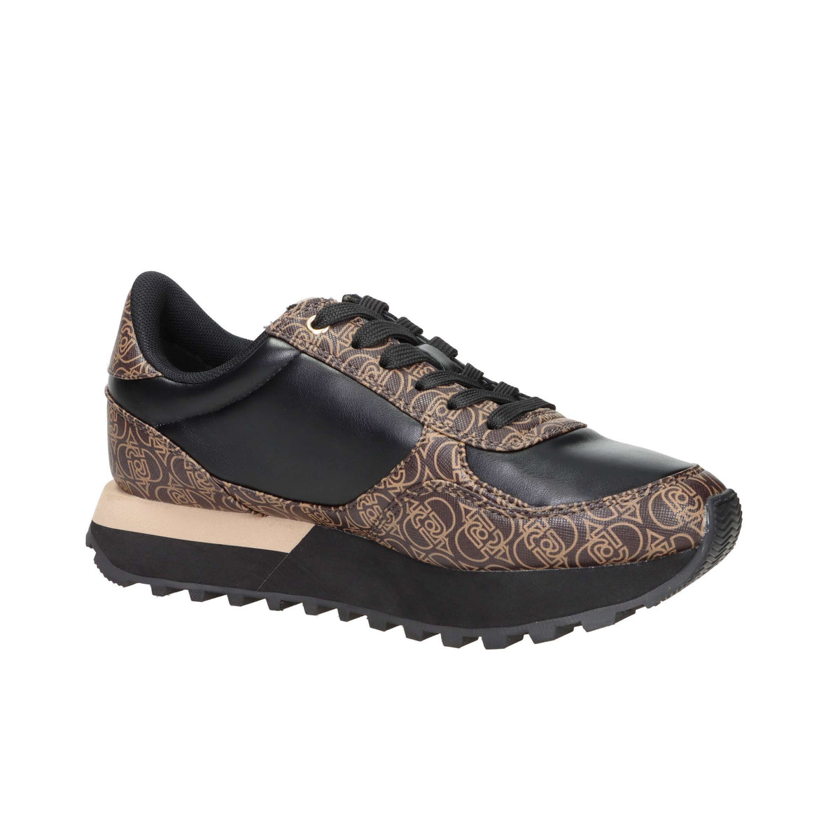LIU-JO Donna Sneakers bassa EVELYN 915 Nero/Marrone