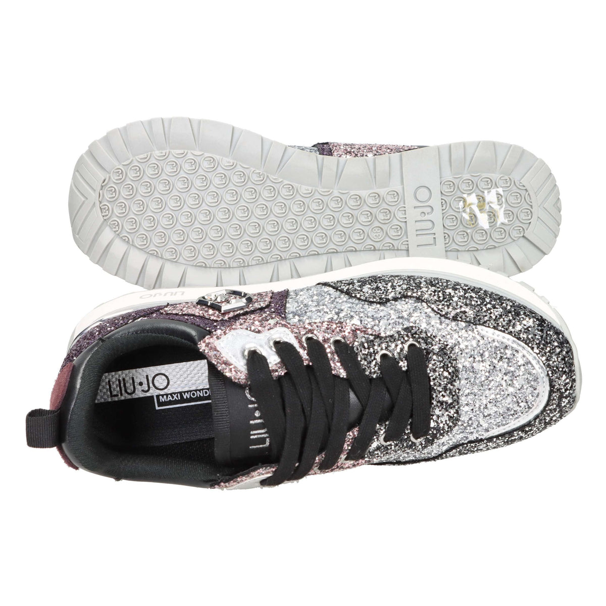 LIU-JO Donna Sneakers bassa MAXI WONDER 1 Argento