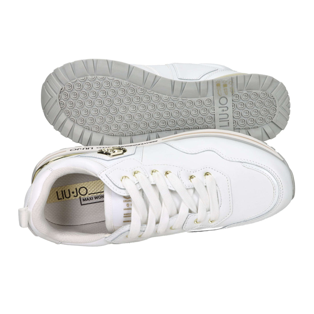 LIU-JO Donna Sneakers bassa MAXI WONDER 1 Bianco