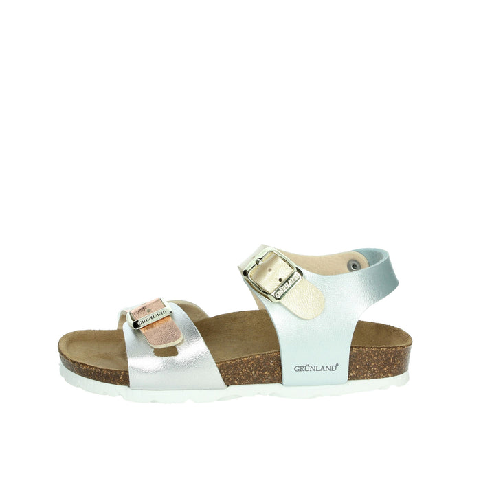 GRUNLAND Bambine e ragazze Sandali bassi SB0646-40 Argento