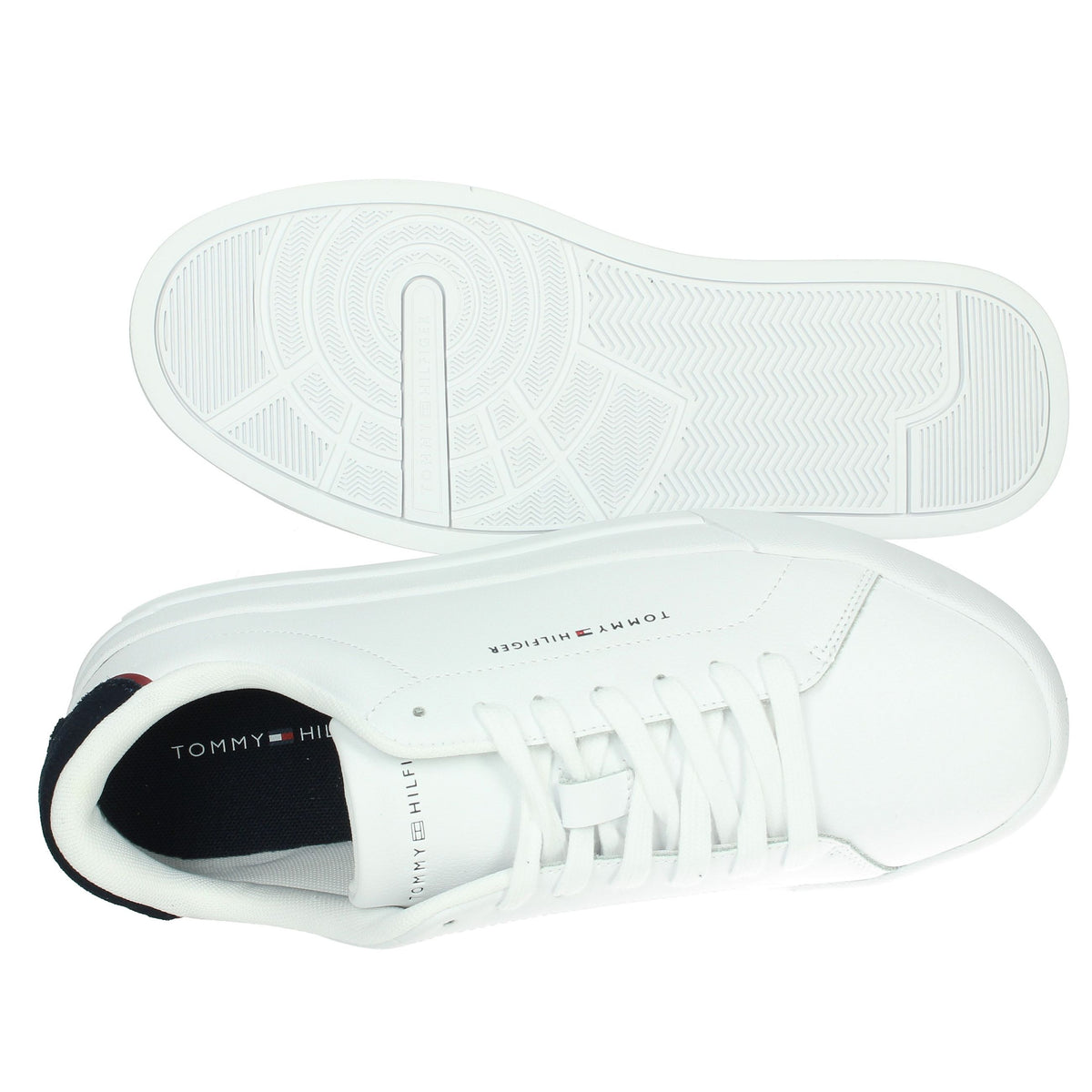 Tommy Hilfiger Uomo Sneakers bassa FM0FM05367 Bianco/Blu