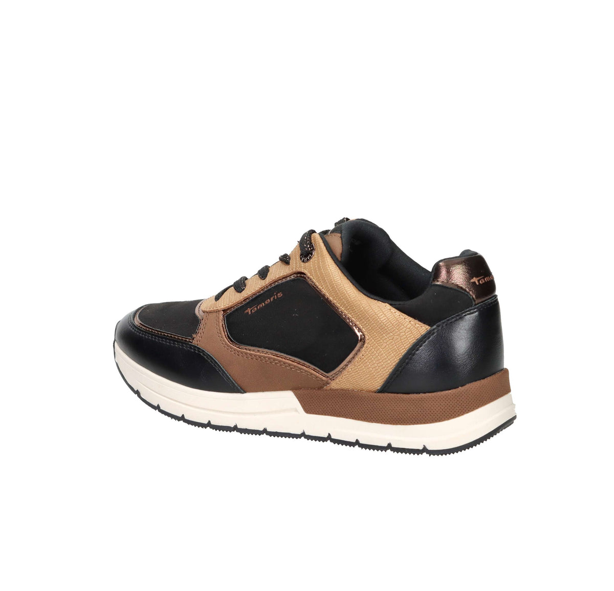 Tamaris Donna Sneakers bassa 1-23768-45 Nero/Cuoio