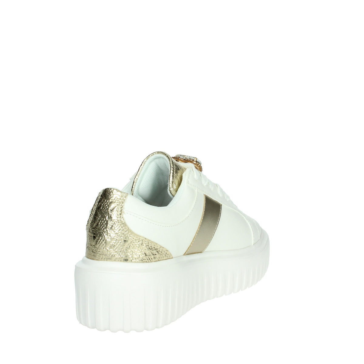 BRACCIALINI Donna Sneakers bassa BA126 Bianco/Oro