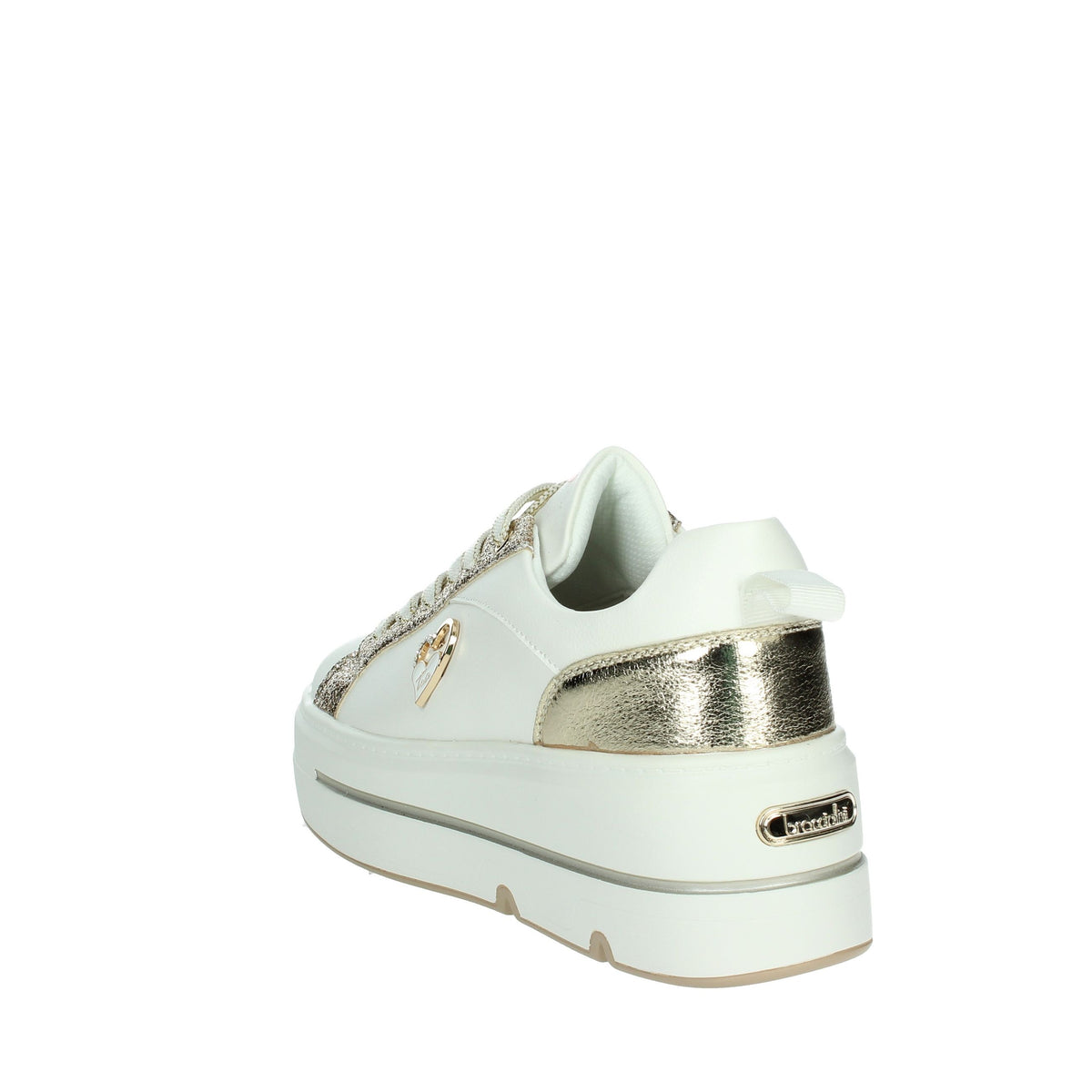 BRACCIALINI Donna Sneakers bassa BA139 Bianco/Oro