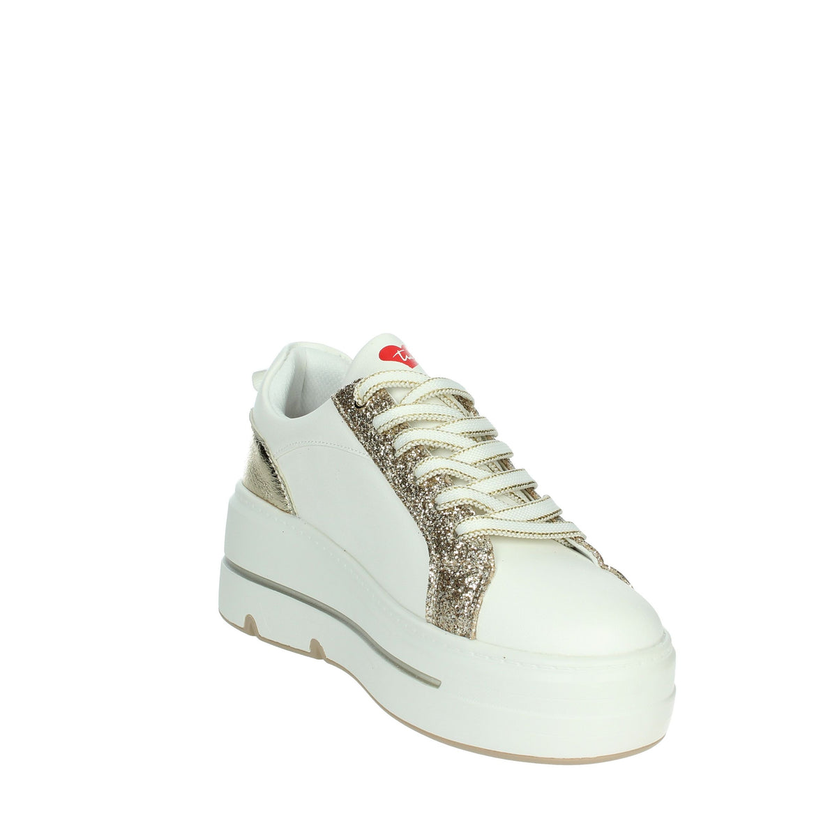 BRACCIALINI Donna Sneakers bassa BA139 Bianco/Oro