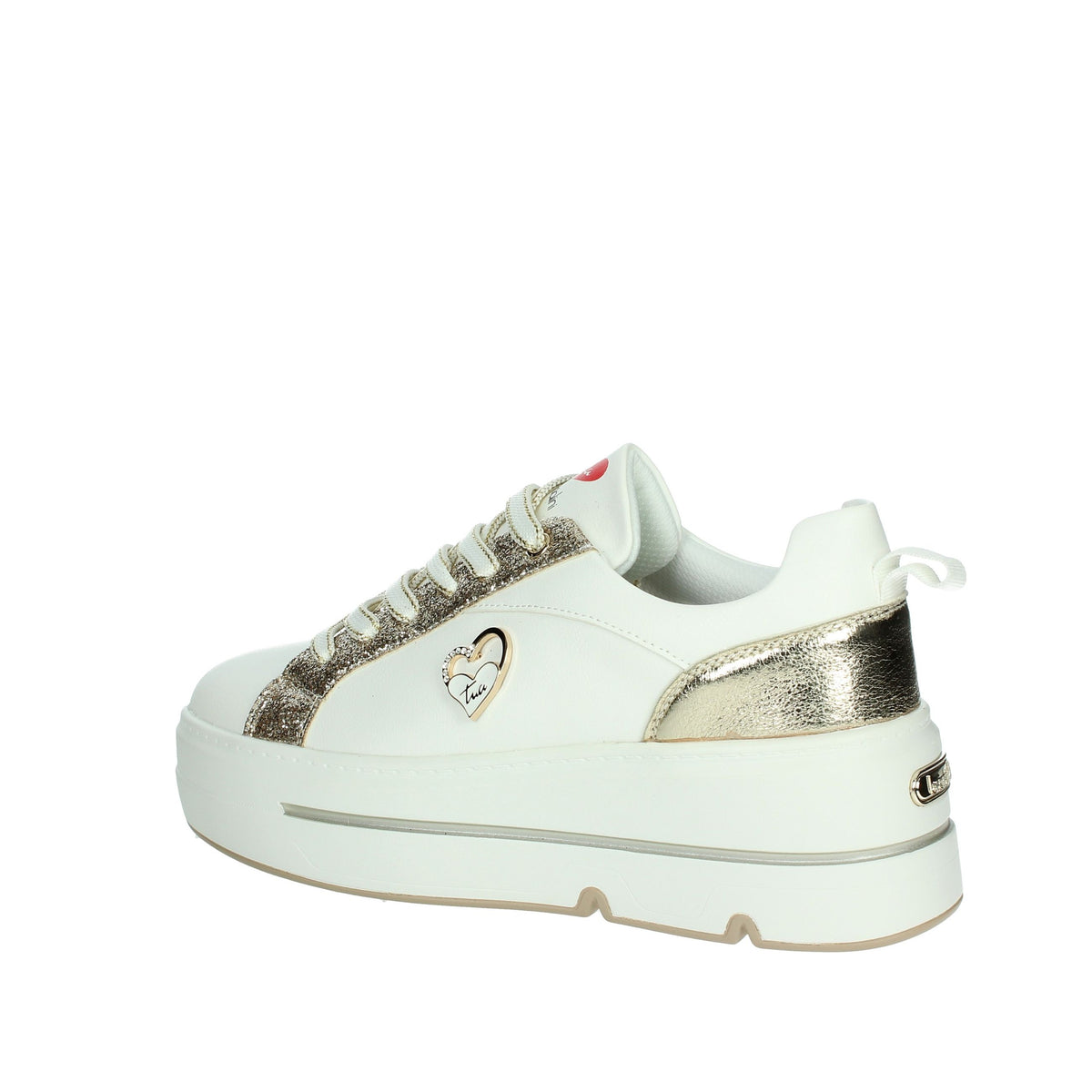 BRACCIALINI Donna Sneakers bassa BA139 Bianco/Oro
