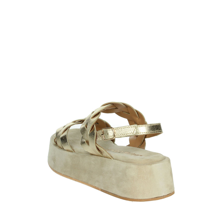 JANET & JANET Donna Sandali con zeppa J-120 Oro