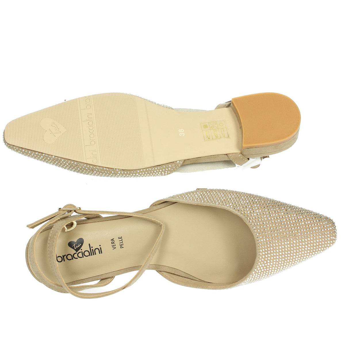 BRACCIALINI Donna Ballerine BA75 Beige