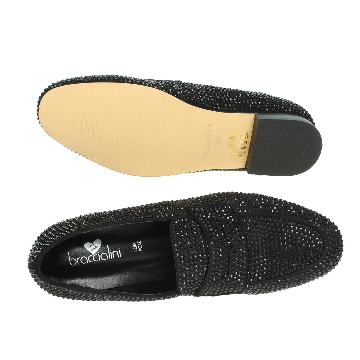 BRACCIALINI Donna Mocassino BA77 Nero