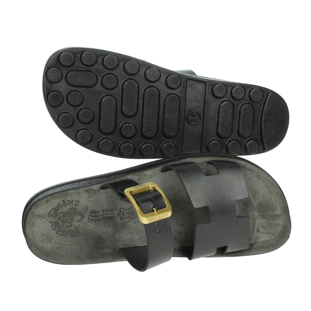 FANTASY SANDALS Donna Ciabatte basse S351 LUCIA Nero