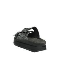 FANTASY SANDALS Donna Ciabatte con zeppa S1111 BAMBOO Nero