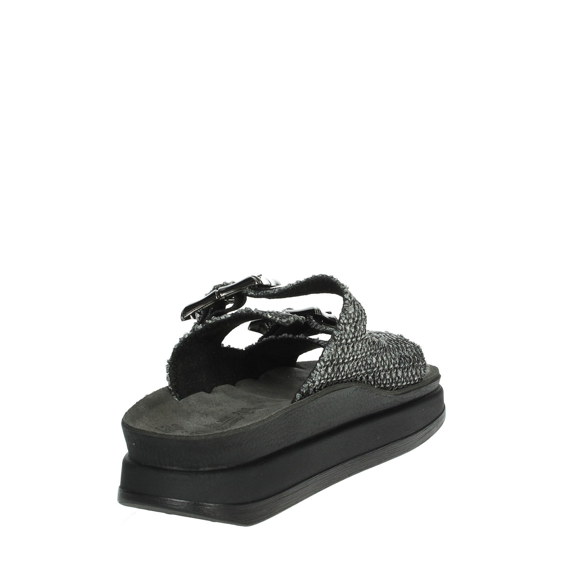 FANTASY SANDALS Donna Ciabatte con zeppa S1111 BAMBOO Nero