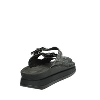 FANTASY SANDALS Donna Ciabatte con zeppa S1111 BAMBOO Nero