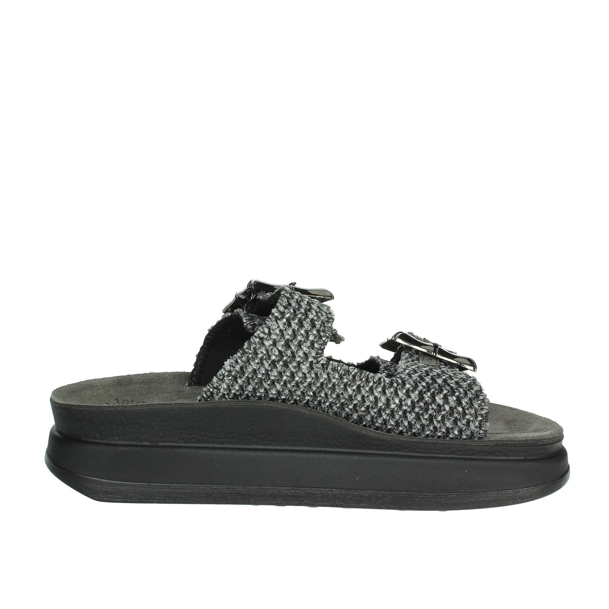 FANTASY SANDALS Donna Ciabatte con zeppa S1111 BAMBOO Nero