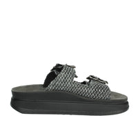 FANTASY SANDALS Donna Ciabatte con zeppa S1111 BAMBOO Nero