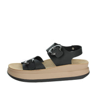 FANTASY SANDALS Donna Sandali con zeppa S1110 JUNIA Nero