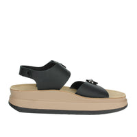 FANTASY SANDALS Donna Sandali con zeppa S1110 JUNIA Nero