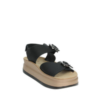 FANTASY SANDALS Donna Sandali con zeppa S1110 JUNIA Nero