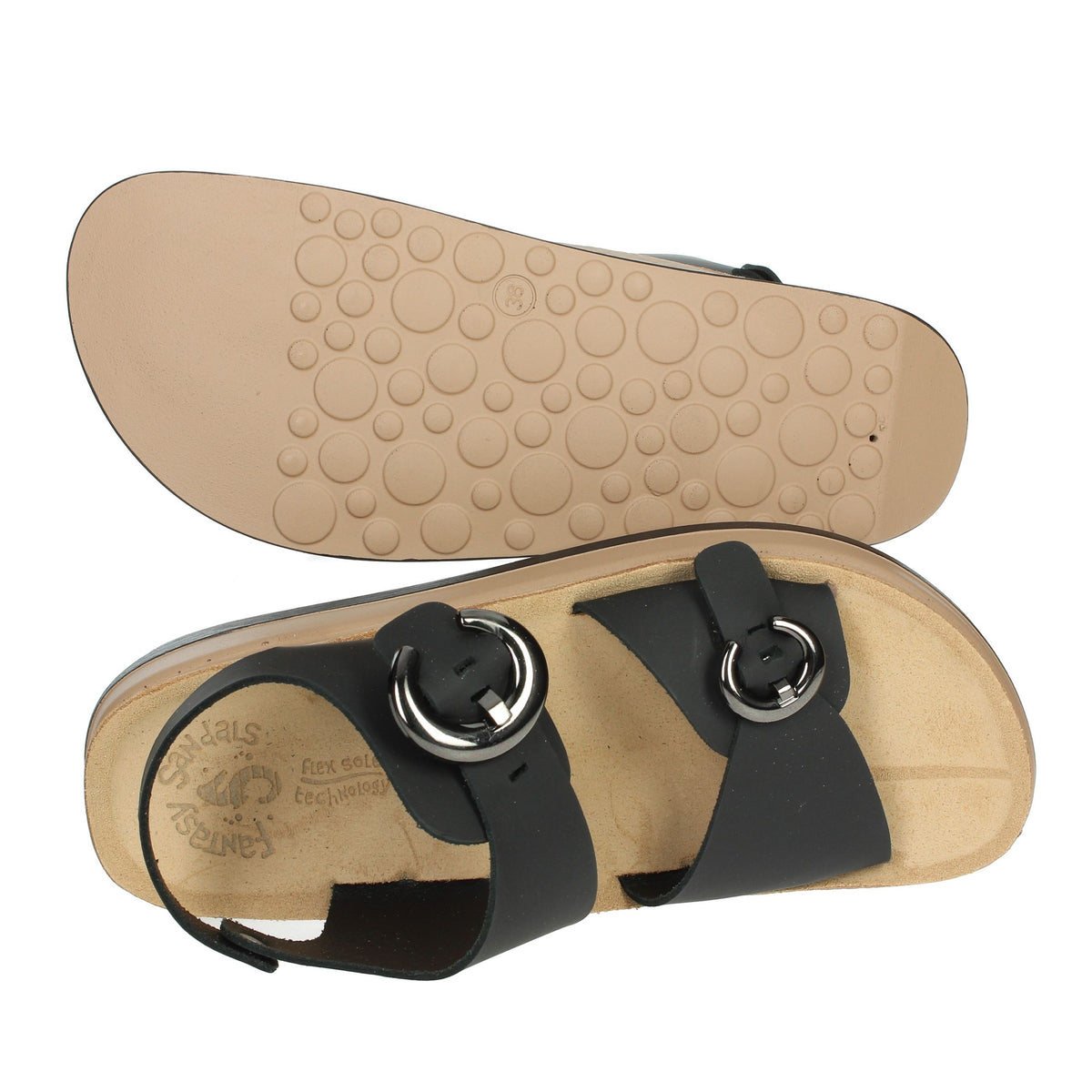 FANTASY SANDALS Donna Sandali con zeppa S1110 JUNIA Nero