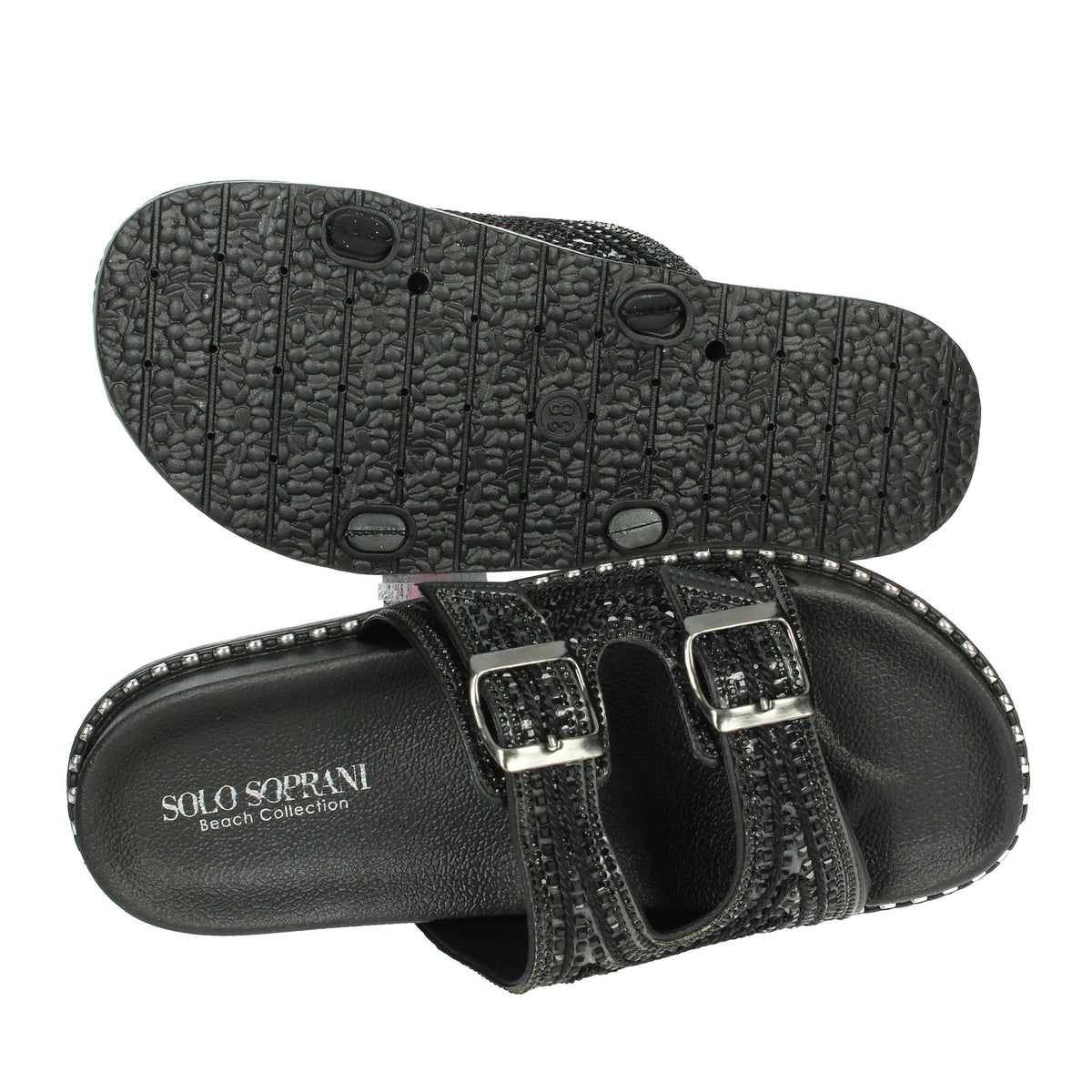 SOLO SOPRANI Donna Ciabatte basse SSW519N88 Nero