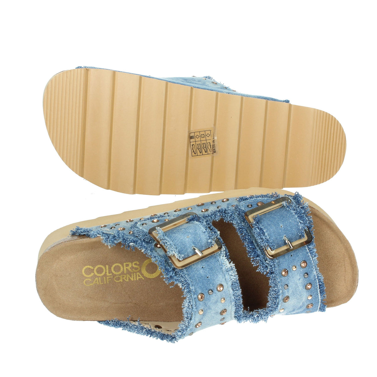 COLORS OF CALIFORNIA Donna Ciabatte con zeppa HC.BES41 Jeans