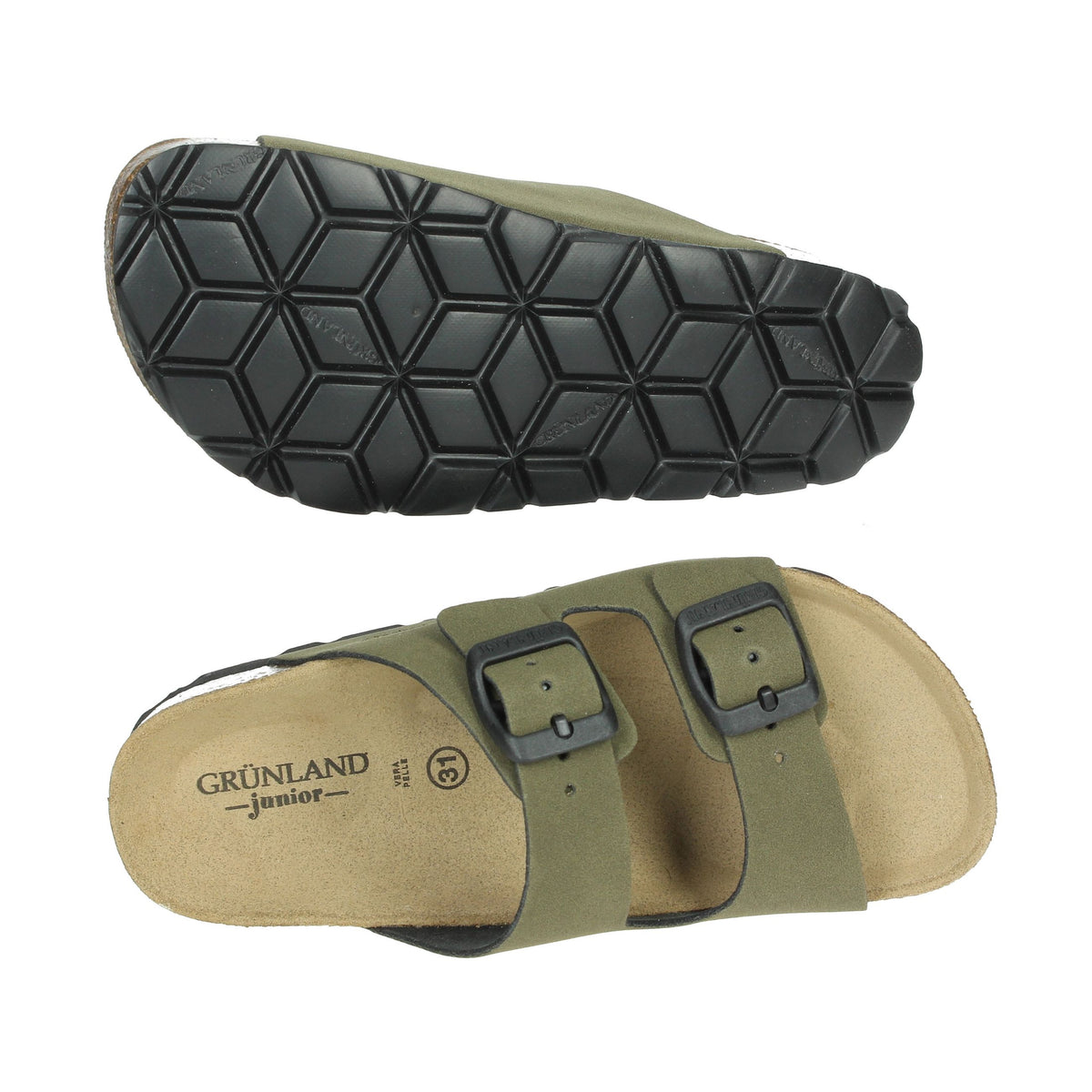 GRUNLAND Bambini e ragazzi Ciabatte basse CB0714-40 Verdone