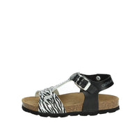 GRUNLAND Bambine e ragazze Sandali bassi SB1138-70 Nero/Argento