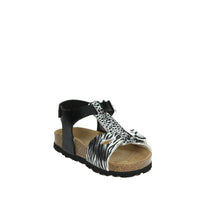 GRUNLAND Bambine e ragazze Sandali bassi SB1138-70 Nero/Argento