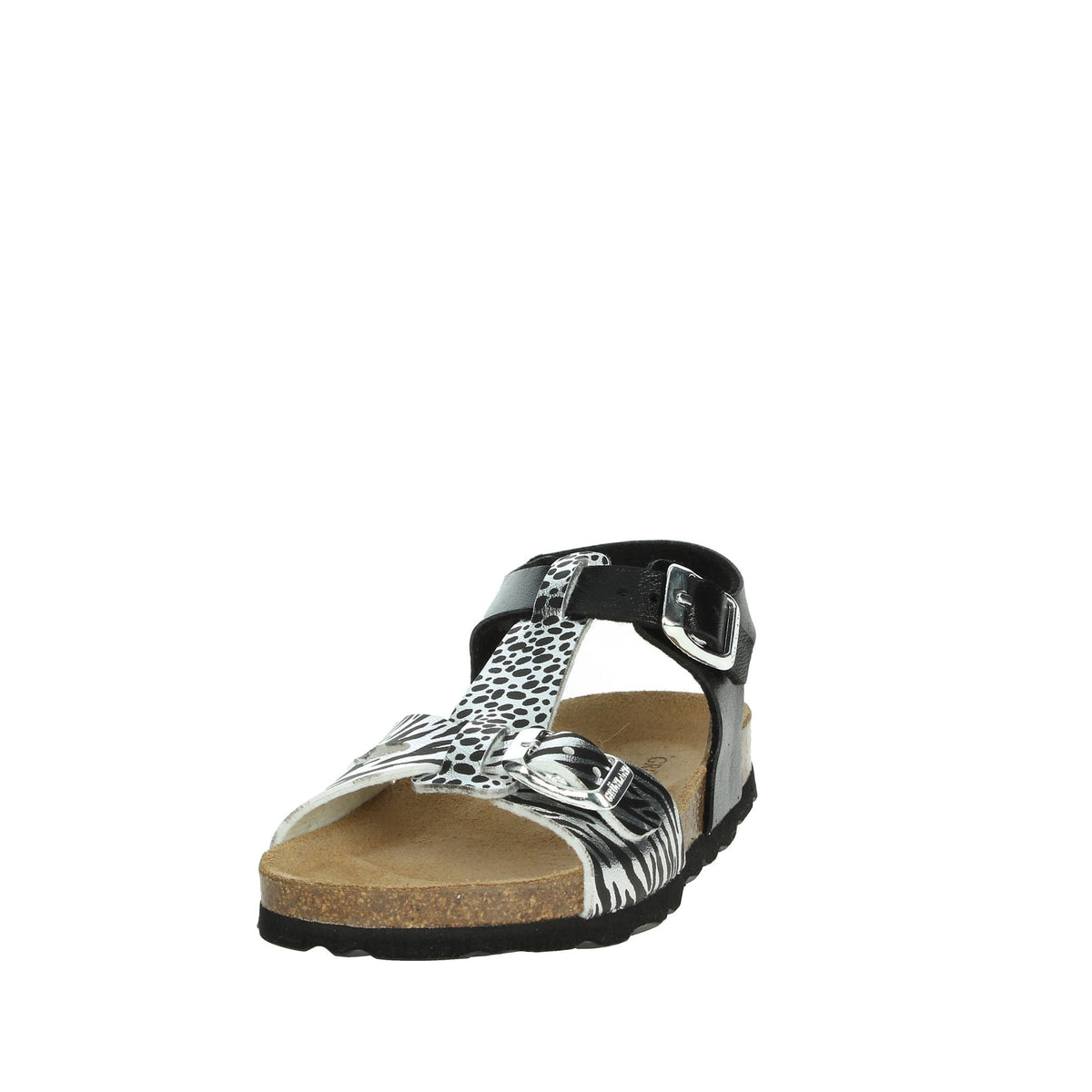 GRUNLAND Bambine e ragazze Sandali bassi SB1138-70 Nero/Argento
