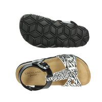 GRUNLAND Bambine e ragazze Sandali bassi SB1138-70 Nero/Argento
