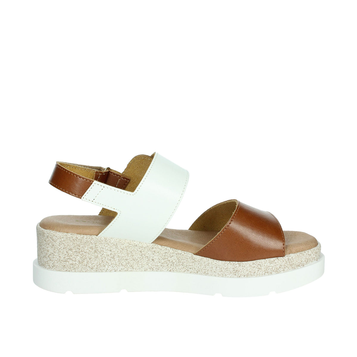DONNA SERENA Donna Sandali con zeppa 255685DP Bianco/Cuoio
