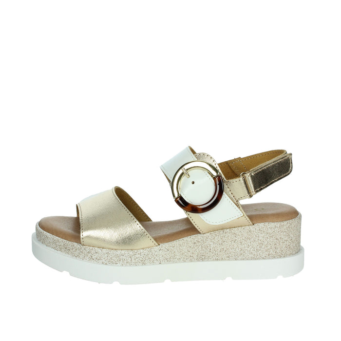 DONNA SERENA Donna Sandali con zeppa 255685DP Bianco/Oro