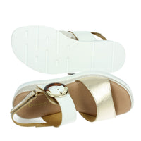 DONNA SERENA Donna Sandali con zeppa 255685DP Bianco/Oro