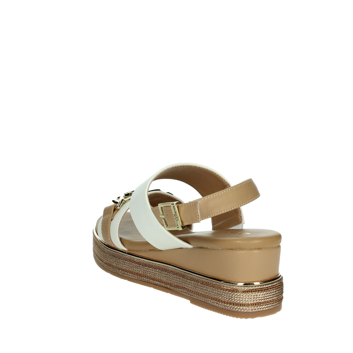 DONNA SERENA Donna Sandali con zeppa 165695DM Bianco/Cuoio