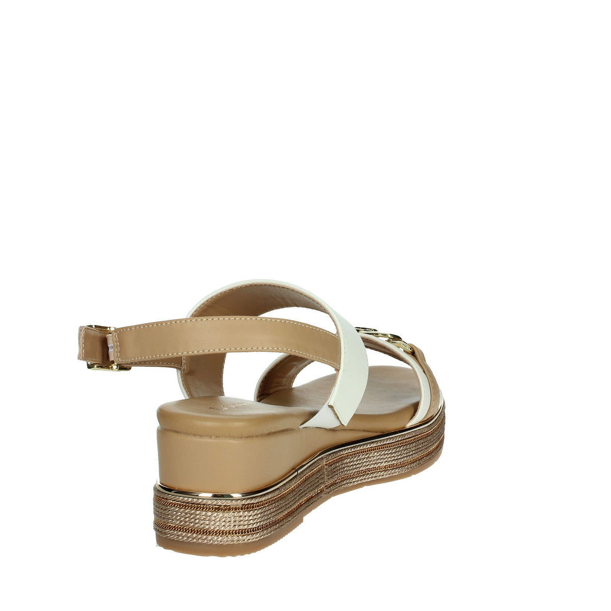DONNA SERENA Donna Sandali con zeppa 165695DM Bianco/Cuoio