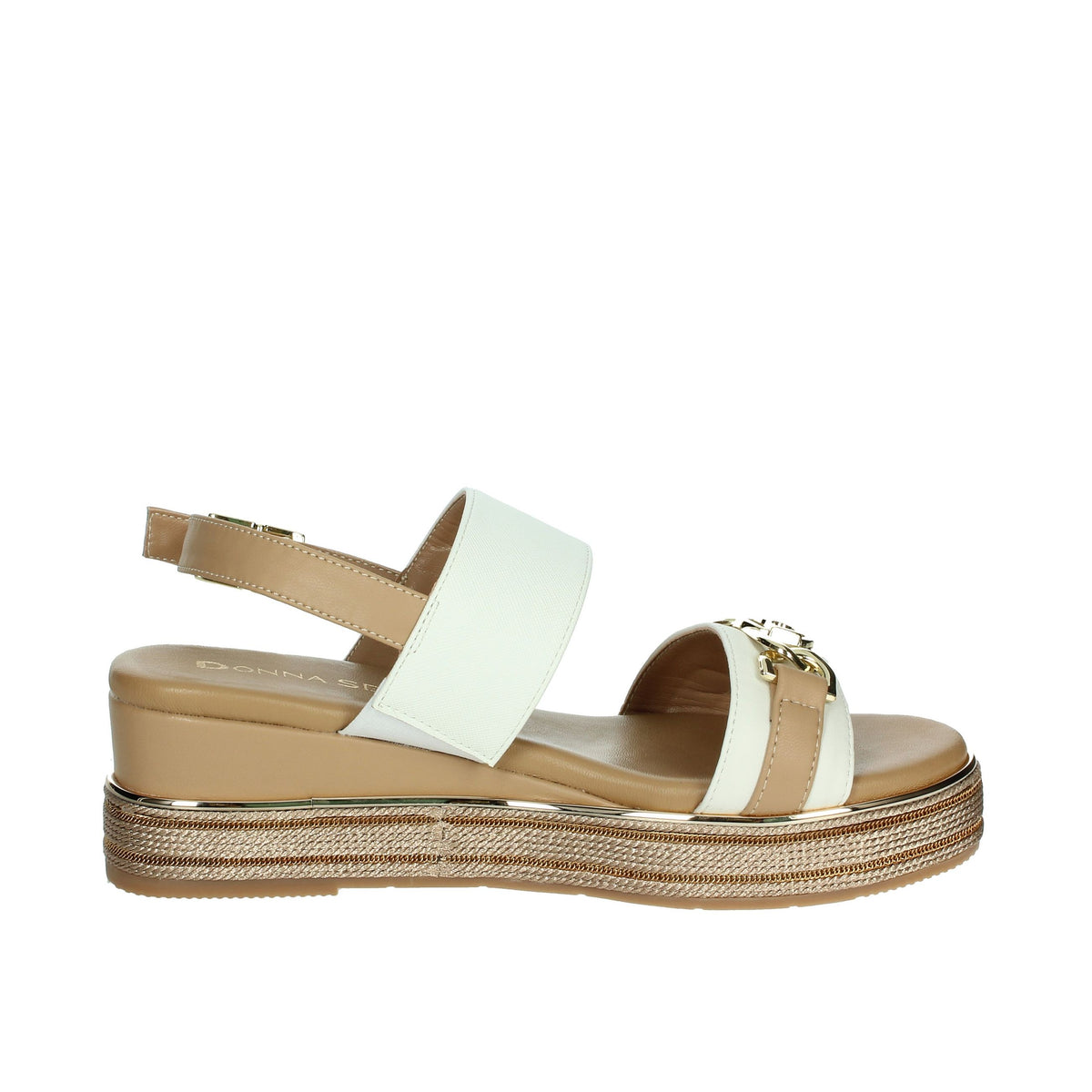 DONNA SERENA Donna Sandali con zeppa 165695DM Bianco/Cuoio