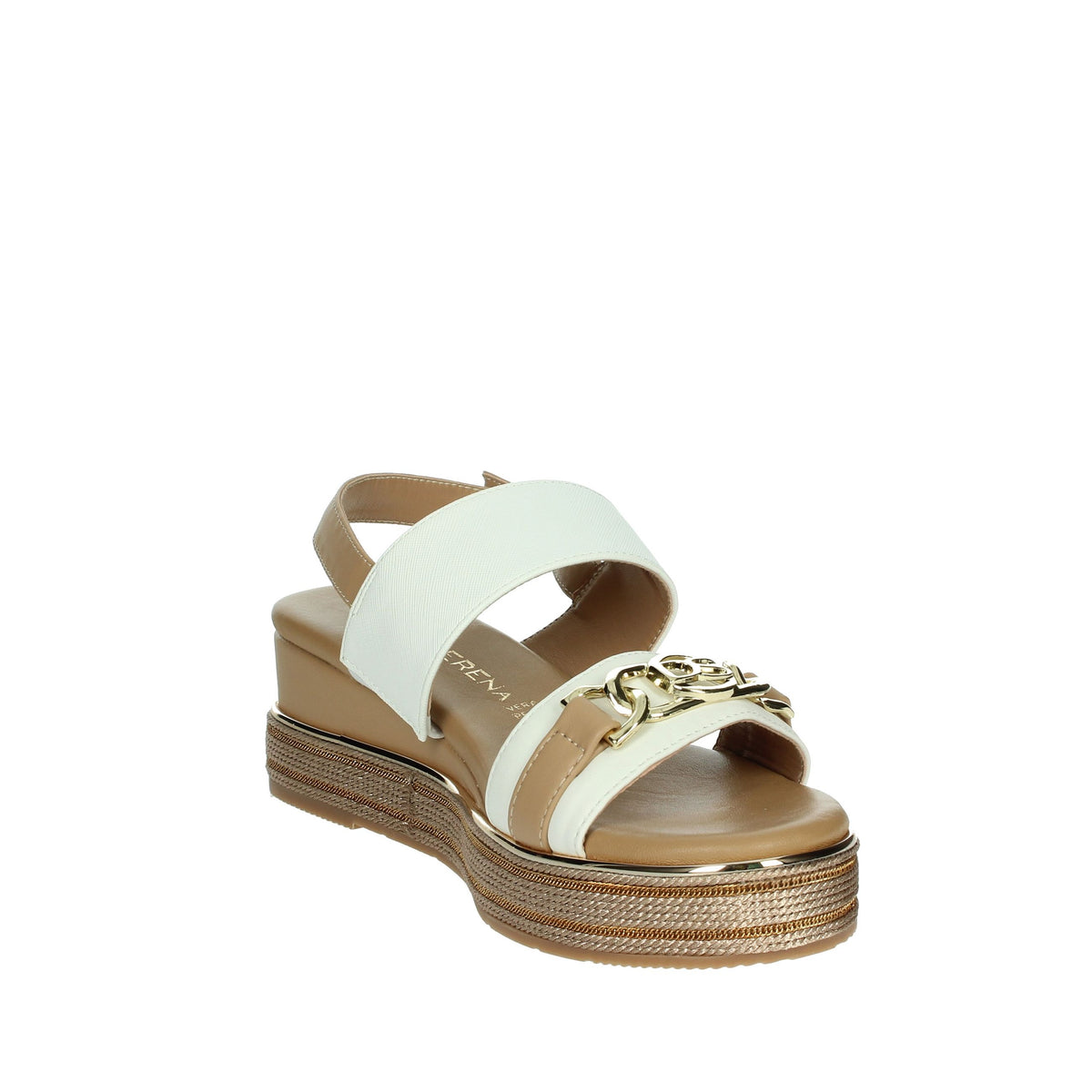 DONNA SERENA Donna Sandali con zeppa 165695DM Bianco/Cuoio