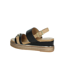 DONNA SERENA Donna Sandali con zeppa 165695DM Nero/Cuoio