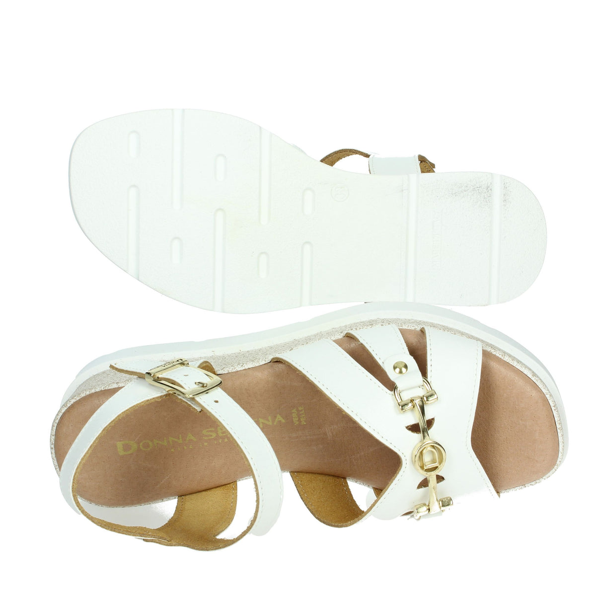 DONNA SERENA Donna Sandali con zeppa 255682DP Bianco